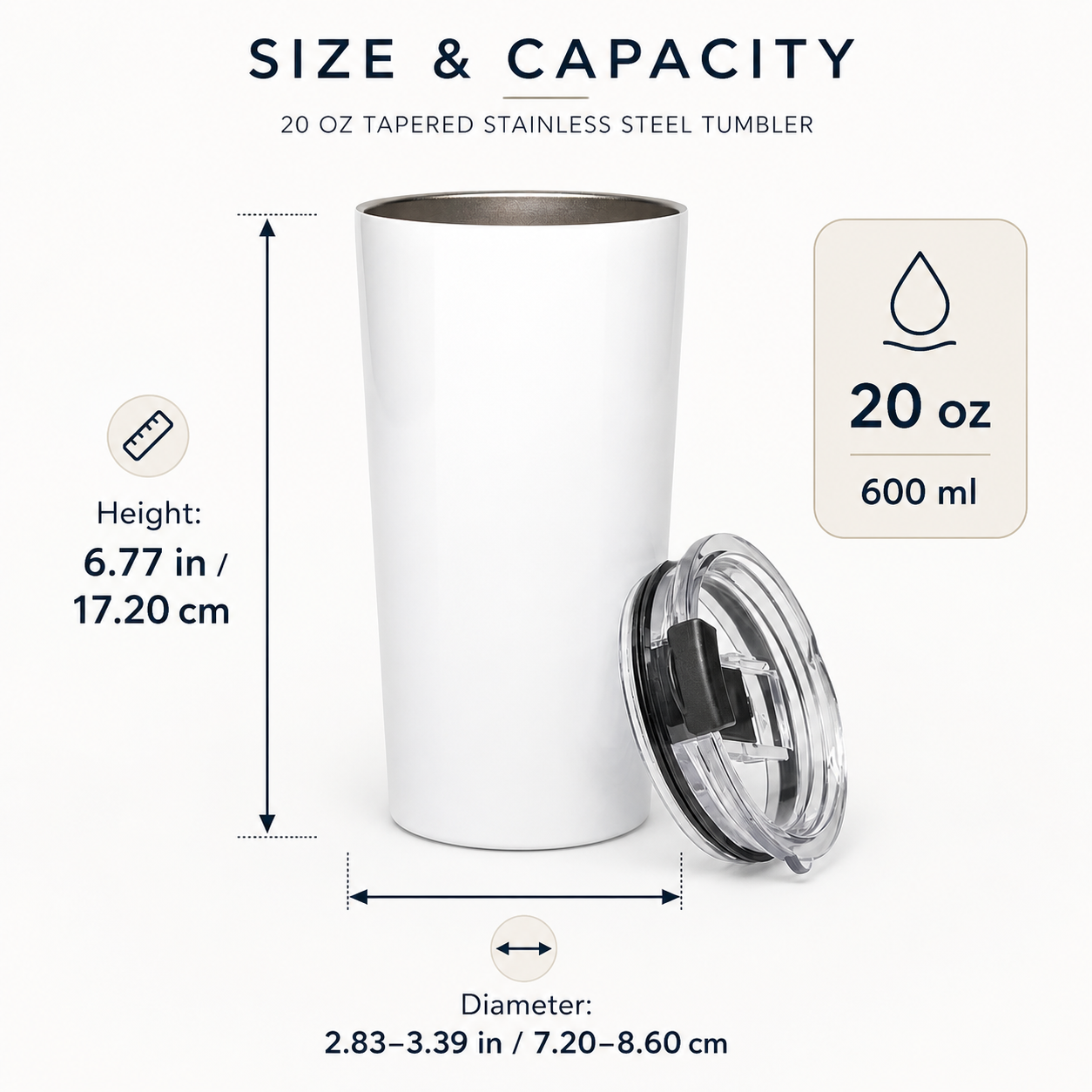 Tapered Stainless Steel Tumbler