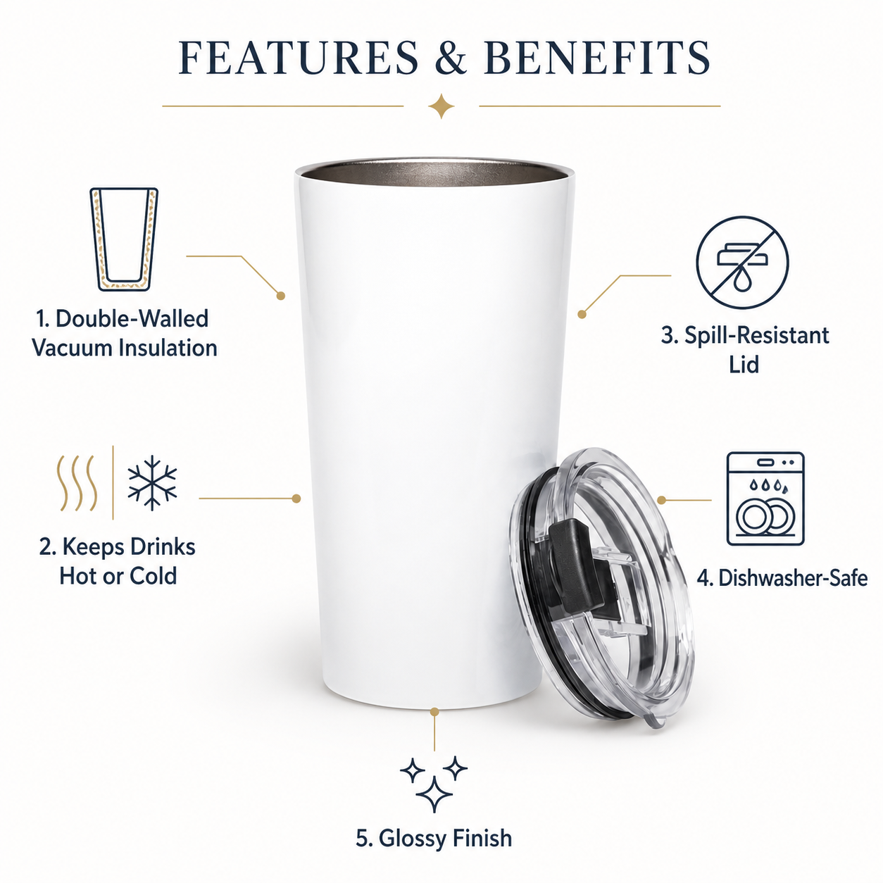 Tapered Stainless Steel Tumbler